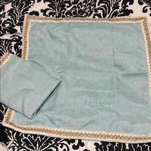 Elegant Teal and Gold Accent Pillow Covers